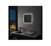 vidaXL Badkamerspiegel LED 60x50 cm144726 Argent G