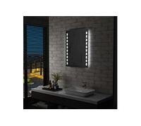 Miroir Mural à LED pour Salle de Bains 60x80 cm Eclairage Lumière vidaXL