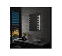 vidaXL Miroir mural à LED pour salle de bains 60x80 cm