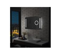 vidaXL Miroir mural à LED de salle de bain et capteur tactile 100x60cm