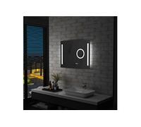 vidaXL Miroir mural à LED de salle de bain et capteur tactile 80x60 cm