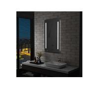 vidaXL Miroir mural à LED pour salle de bains avec étagère 60x100 cm