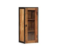 Badkamerwandkast 40x30x90 cm massief acaciahout en ijzer372745