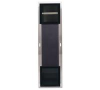 BADLAND Support mural encastré pour papier toilette WALL BOX PAPER 2 Noir, avec rangement pour papier toilette