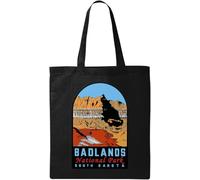 Badlands National Park South Dakota USA Sac fourre-tout en coton écologique naturel Noir, Noir , One Size, Noir, One Size