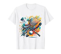 Badminton, Cadeau Passionné Badminton, Volant de Raquette T-Shirt, Homme, Blanc, L
