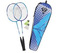 Badminton Jeu Set Graphite Adultes Raquettes Balle Loisirs Pro Bleu Léger