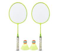 Badminton pour enfants avec 2 ballons Set Outdoor Sport Jeu Enfants Garçons Filles Jouets Jaune Fluorescent