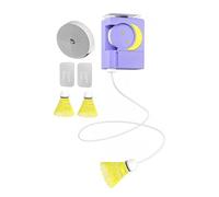 Badminton Practice Trainer - Adjustable Self Training Game System, Rechargeable Elastic Shuttle Cord Device | Remote Controlled Training Tool for Home Playroom Gym School Club Fitness Exercise