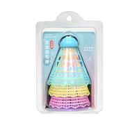 Badminton Qui S'Et Brillant dans Le Noir 3 Pièces | Sets De Badminton pour Jardins,Volant Nylon Portable pour Adultes Et Jeu Entraînement Pratique Débutants Sports Plage Extérieur