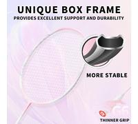 Badminton Racket 5u Lightweight Badminton Racquet: Full Carbon Fiber Badminton Racket With Great-Performance & Balance,Professional Badminton Racket With Grip And Racket Bag