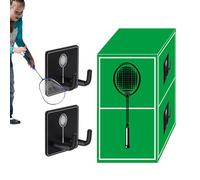 Badminton Racket Hanger - Wall Mounted Hook, Stainless Steel Organizer, Multipurpose Duraable Storage Solution | Rack Stand Display for Gym Garage Home Sports Room Keeping Rackets Neat Accessible