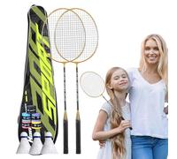 Badminton Racket - Professional Lightweight Nylon String 65x20x0.9cm | Adult Badminton Equipment with Sweat Absorbent Grip for Gym Outdoor Backyard Sports Training