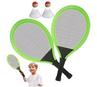Badminton Racket Set, Kids Light Up Badminton Set with 2 Rackets & 2 Balls, Family Entertainment Outdoor Toys for Exercise Balance, Growing Height