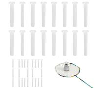 Badminton String Protector - Nylon 100pcs Oeillets Racquet 2.1-2.6mm | Racquet String Tools with Single Hole Double Hole Mixed Set for Repair Maintenance | Transparent White String Replacement
