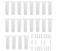 Badminton String Protector - Nylon 100pcs Oeillets Racquet 2.1-2.6mm | Racquet String Tools with Single Hole Double Hole Mixed Set for Repair Maintenance | Transparent White String Replacement