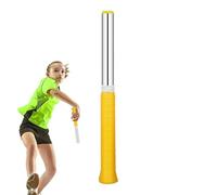 Badminton Swing Trainer - Stainless Steel PP Compact 3.3x30cm | Racket Swing Training Rod, Correction Practice Tool | Hand Grip Badminton Trainer for Beginners Kids Adults Daily Training Use