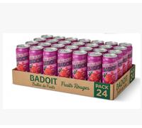 BADOIT bulles de fruits fruits rouges pack de 24x25cl
