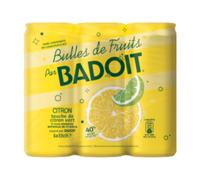 BADOIT Bulles de Fruits saveur citron touche de citron vert - 6 x 33 cl