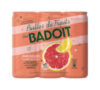 BADOIT Bulles de Fruits saveur pamplemousse touche de citron - 6 x 33 cl