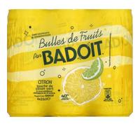BADOIT Canettes Bulles de Fruits Citron Touche de Citron Vert 6x33CL