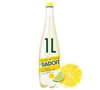 BADOIT - Eau Gazeuse Aromatisée Citron Citron Vert | Savoureuse et rafraîchissante | Idéale pour vos moments de détente | la bouteille de 1L | LOT DE 4