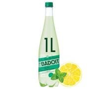 BADOIT - Eau Gazeuse Aromatisée Citron-Menthe, Fraîcheur Pétillante et Saveurs Naturelles (Bouteille 1L) - Le lot de 4