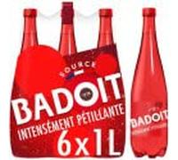 BADOIT - Eau Gazeuse Rouge 6X1L - Livraison Gratuite - Prix Par Unité