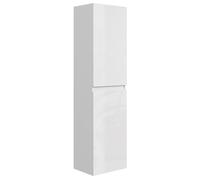 Badplaats B.V. Armoire de Rangement de Angela Hauteur 150 cm Blanc Brillant - Meuble de Rangement Haut Placard Armoire Colonne