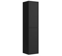 Badplaats B.V. Armoire de salle de bain Mali 38 x 33 x 160 cm - Noir mat - Armoire latérale suspendue avec 2 portes