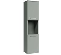 Badplaats B.V. Armoire de salle de bain Montréal 30 x 30 x 131 cm - Vert mat - Armoire suspendue avec 2 portes