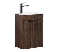 Badplaats B.V. Ensemble de meubles de salle de bain Thermis 40 cm - Brun Foncé - Meuble de salle de bain avec lavabo