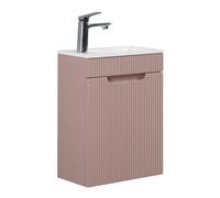 Badplaats B.V. Ensemble de meubles de salle de bain Thermis 40 cm - Rose Mat - Meuble de salle de bain avec lavabo