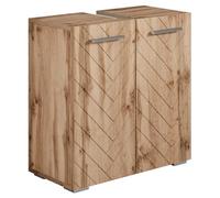 Badplaats B.V. Jupiter Meuble sous lavabo 60 x 30 x 60 cm - Chêne - Chevrons - Meuble sous vasque autoportant