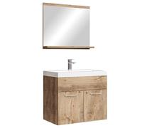 Badplaats B.V. Meuble de Salle de Bain de Montreal 02 60 cm lavabo Chêne châtaignier - Armoire de Rangement Meuble lavabo evier Meubles