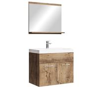 Badplaats B.V. Meuble de Salle de Bain de Montreal 02 60 cm lavabo Chene Marron - Armoire de Rangement Meuble lavabo evier Meubles