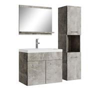 Badplaats B.V. Meuble de Salle de Bain Montreal 60 cm lavabo Beton Gris - Armoire de Rangement Meuble lavabo evier Meubles