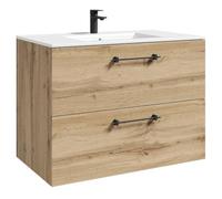 Badplaats B.V. Meuble de salle de bain Muro 80 cm - Chêne - Avec lavabo