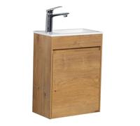 Badplaats B.V. Meuble de Salle de Bain Sinta 40 x 22 cm Chene - Armoire de Rangement Meuble lavabo evier Meubles