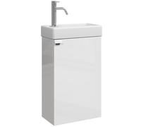 Badplaats B.V. - Meubles de salle de bain pour WC, 40 x 22 cm, blanc brillant