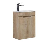 Badplaats B.V. Thermis - Ensemble de meubles de salle de bain - 40 cm - Chêne clair - Meuble de salle de bain avec lavabo