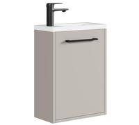 Badplaats Florence Meuble de salle de bain pour invités 40 x 22 cm Cashmere - Peu encombrant - Meuble de salle de bain avec lavabo et meuble bas