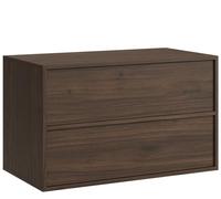 Meuble sous-vasque Mali 80 cm x 46 cm - Brun noyer - Meuble de salle de bain - Meuble sous-vasque suspendu