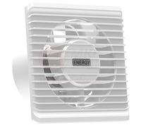 Badventilator Ø 100 mm in weiß mit Timer/Nachlauf Lüfter Ventilator Front Wandlüfter Wandventilator Badlüfter Ventilator Einbaulüfter Bad Küche leise 10 cm