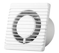 Badventilator Ø 100 mm in weiß MKK-PLANET Lüfter Ventilator Front Wandlüfter Badlüfter Ventilator Einbaulüfter Bad Küche leise 10 cm