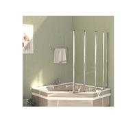 Badwand 120x140 cm gehard glas transparant146224