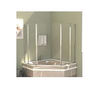 Enclos de bain 2 pcs 104x130 cm Verre trempé Transparent