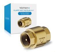 Bächlein Clapet Anti-Retour Universel en Laiton avec Filetage Intérieur G 1/2 Pouce des deux Côtés - Clapet Anti-Retour Inoxydable et Étanche à l'Eau pour un Système d'Eau Potable Sûr