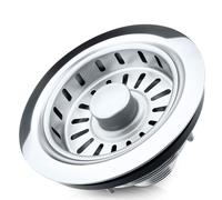 Bächlein Ensemble d'Évacuation Pop Up pour Évier [Ø 114mm], Pop Up est Désormais Destiné aux Éviers de Cuisine, aux Écoulements d'évier en Inox Poli et aux Vannes à Panier