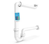 Bächlein G 1 1/4 Pouce Siphon Á Faible Encombrement Pour La Salle De Bains - Siphon De Lavabo Plat 32 mm - Siphon Anti-Odeur Salle De Bains - Made in Germany